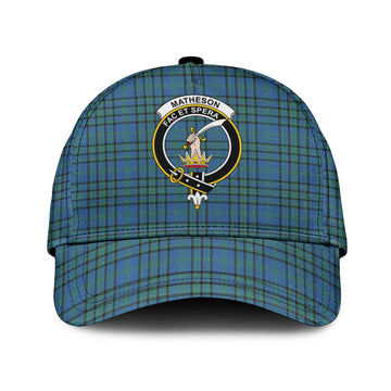 Matheson Hunting Ancient Tartan Classic Cap with Family Crest