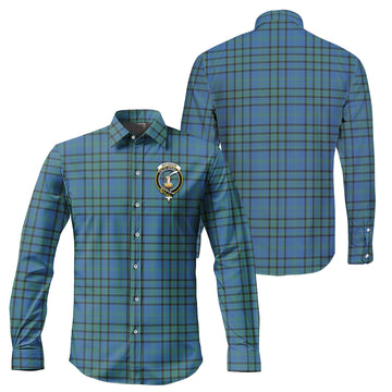 Matheson Hunting Ancient Tartan Long Sleeve Button Up Shirt with Family Crest