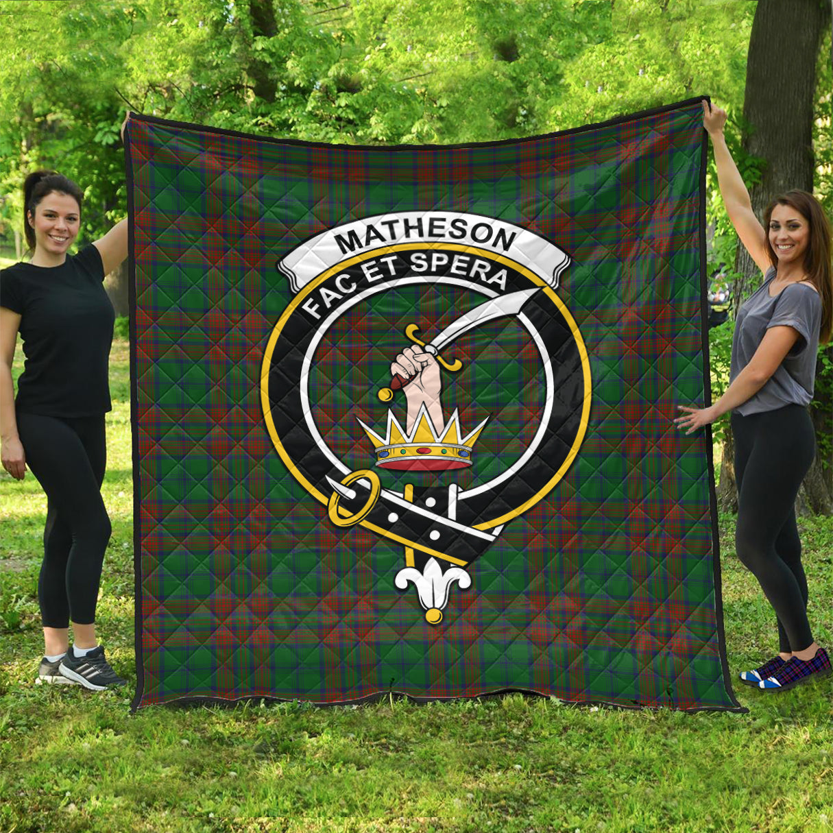 matheson-hunting-highland-tartan-quilt-with-family-crest