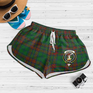 Matheson Hunting Highland Tartan Womens Shorts with Family Crest
