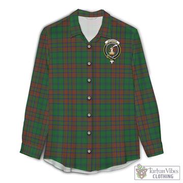 Matheson Hunting Highland Tartan Womens Casual Shirt with Family Crest
