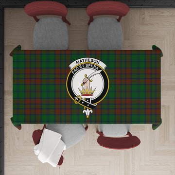 Matheson Hunting Highland Tatan Tablecloth with Family Crest