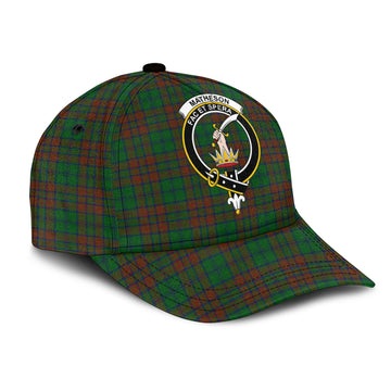 Matheson Hunting Highland Tartan Classic Cap with Family Crest