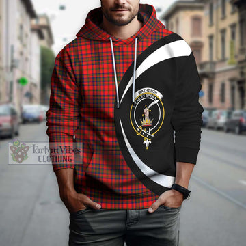 Matheson Tartan Hoodie with Family Crest Circle Style