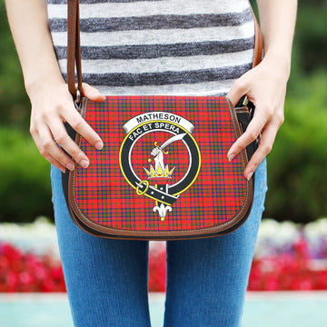 Matheson Tartan Saddle Bag with Family Crest