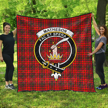 Matheson Tartan Quilt with Family Crest