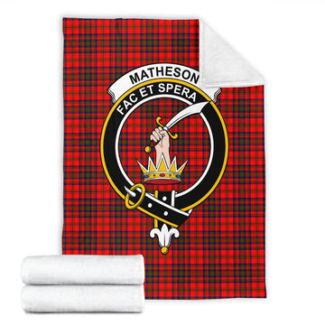 Matheson Modern Tartan Blanket with Family Crest