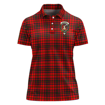 Matheson Tartan Polo Shirt with Family Crest For Women
