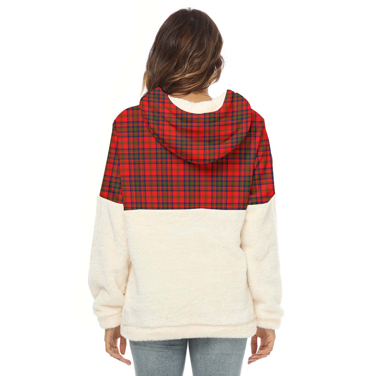 Matheson Tartan Women's Borg Fleece Hoodie With Half Zip - Tartan Vibes Clothing