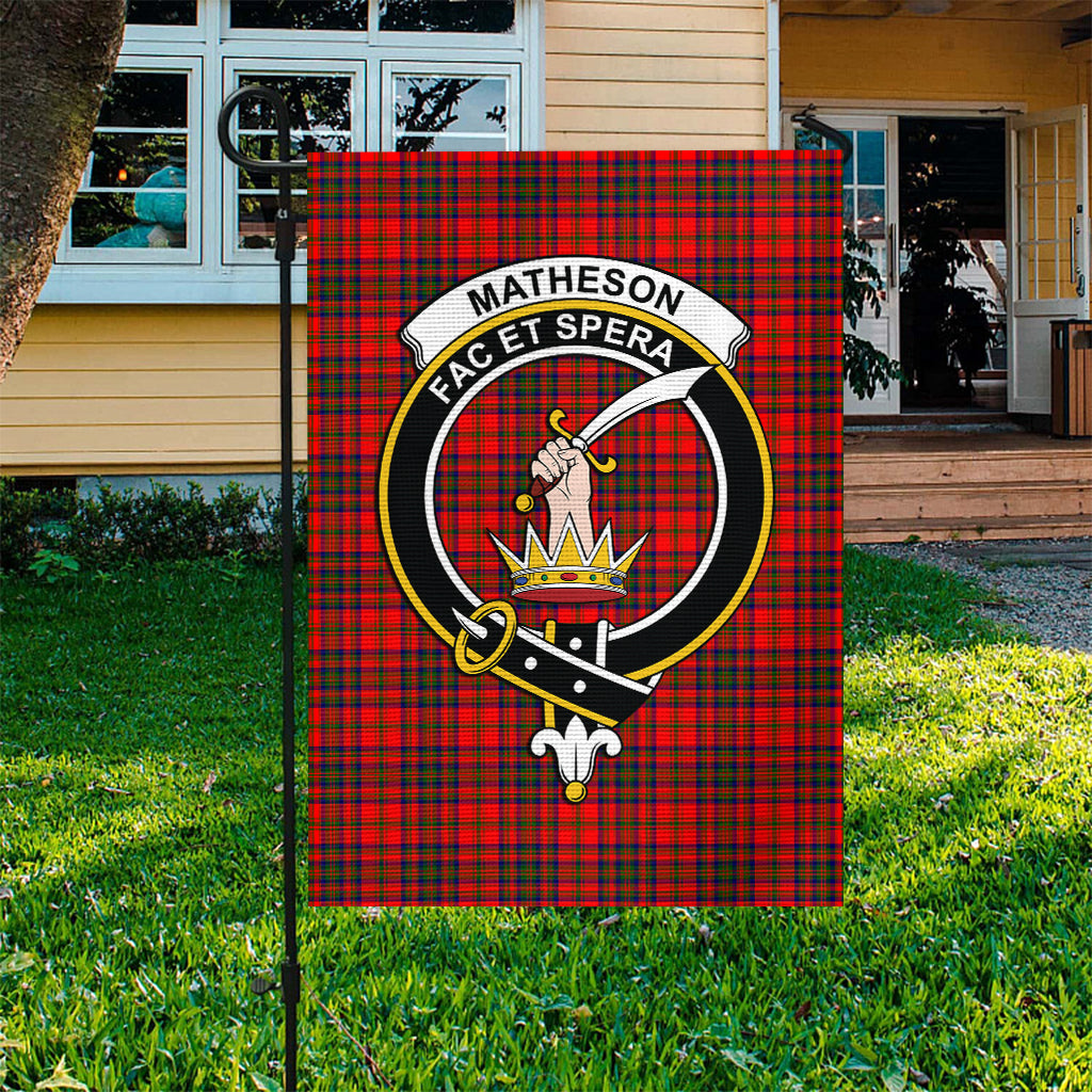 Matheson Tartan Flag with Family Crest - Tartan Vibes Clothing