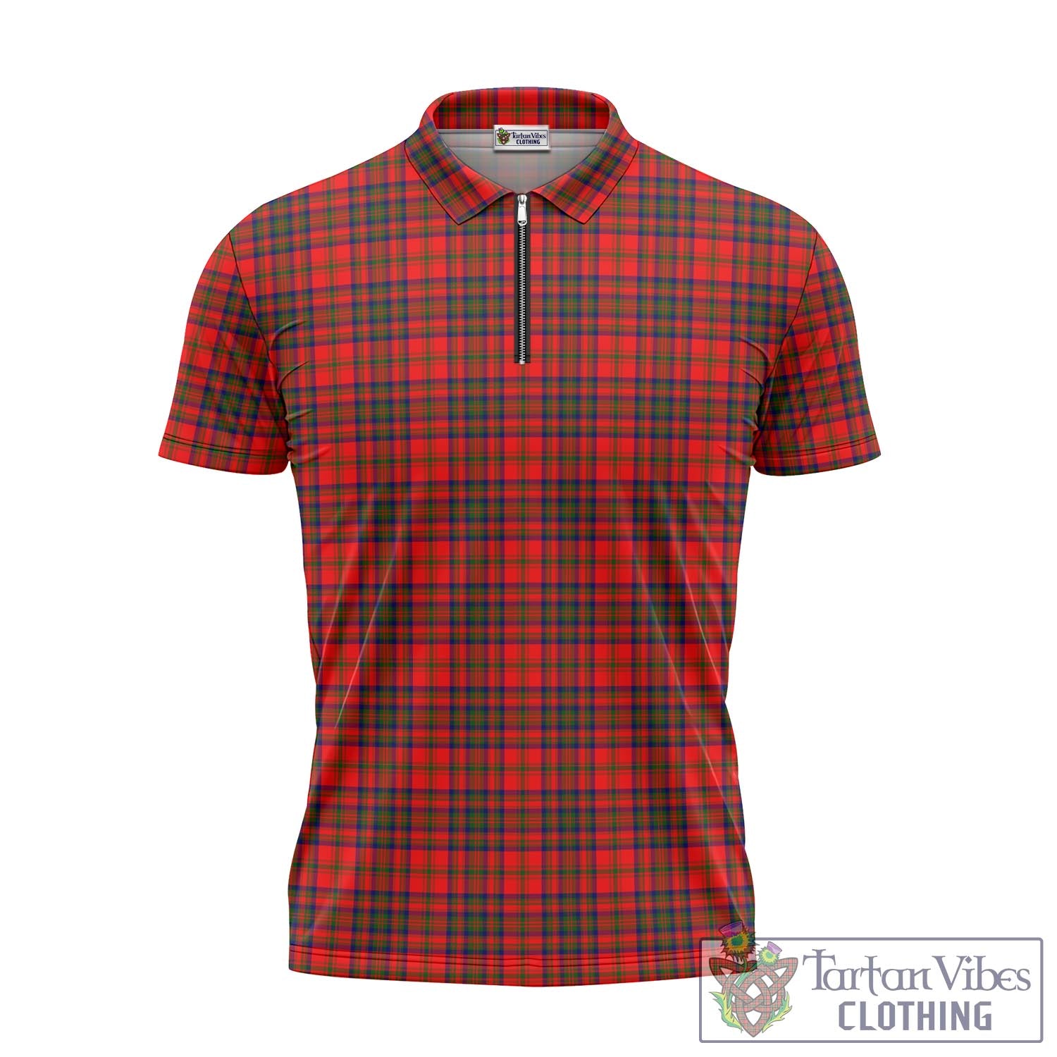 Tartan Vibes Clothing Matheson Modern Tartan Zipper Polo Shirt