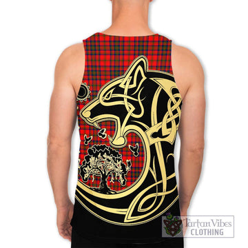 Matheson Tartan Men's Tank Top with Family Crest Celtic Wolf Style - Tartan Vibes Clothing