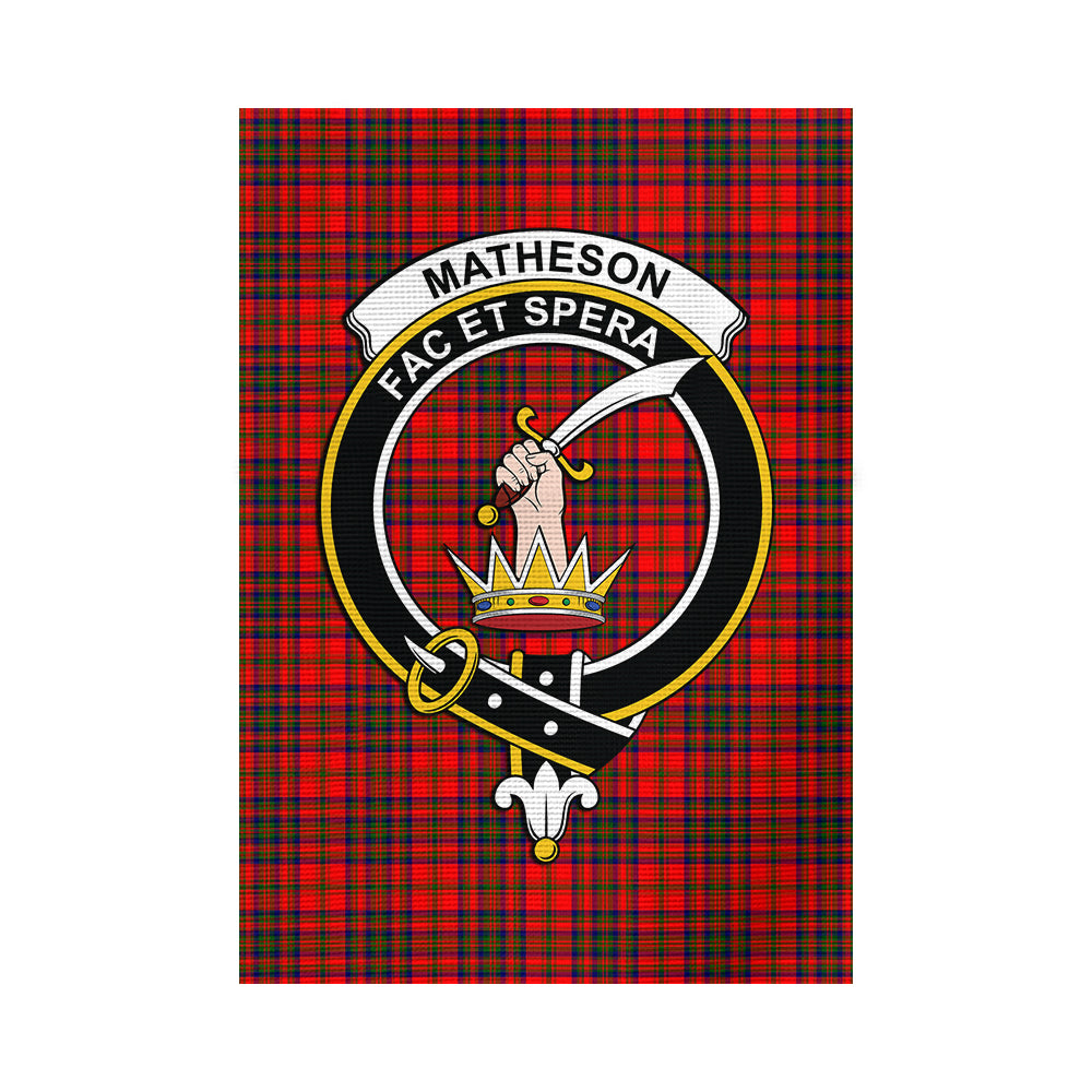 Matheson Tartan Flag with Family Crest - Tartan Vibes Clothing