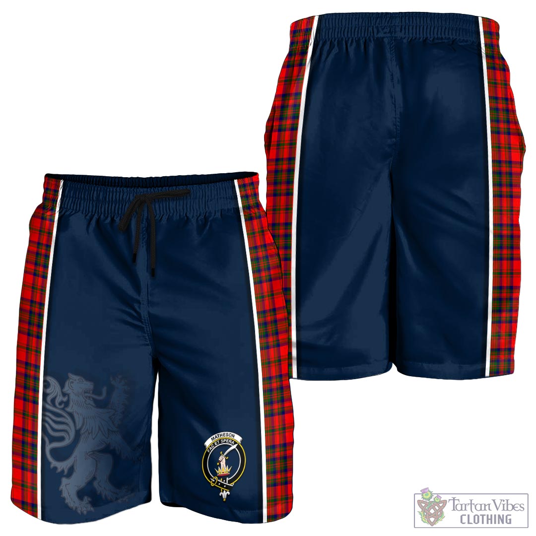 Tartan Vibes Clothing Matheson Modern Tartan Men's Shorts with Family Crest and Lion Rampant Vibes Sport Style