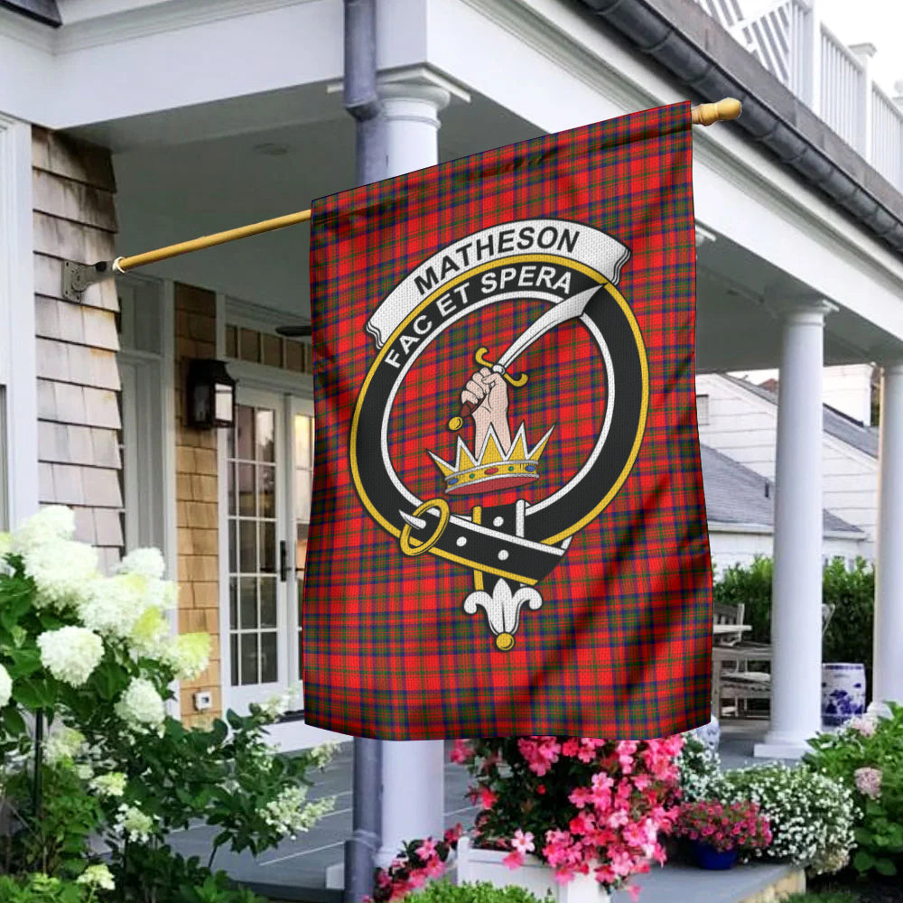 Matheson Tartan Flag with Family Crest - Tartan Vibes Clothing