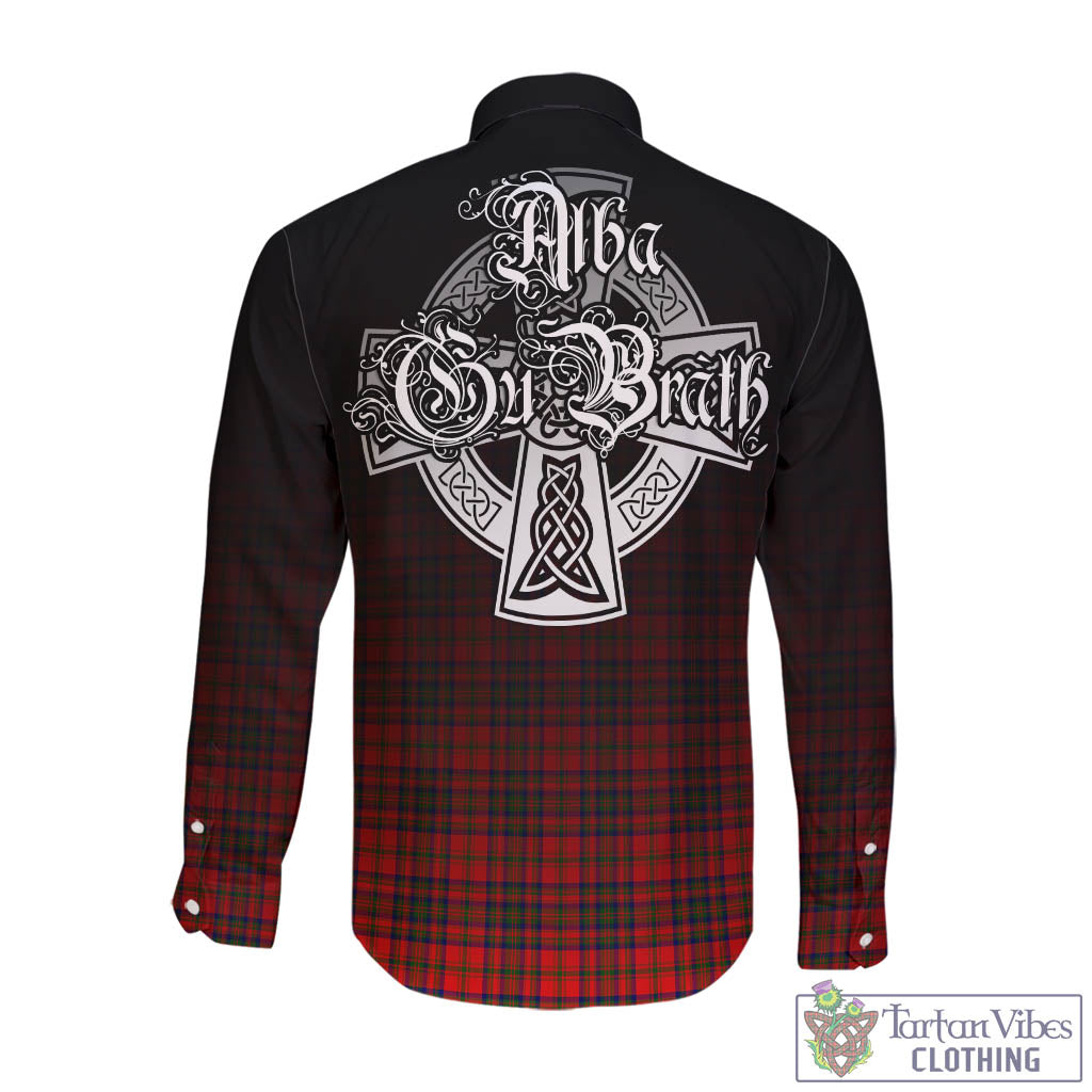 Tartan Vibes Clothing Matheson Modern Tartan Long Sleeve Button Up Featuring Alba Gu Brath Family Crest Celtic Inspired