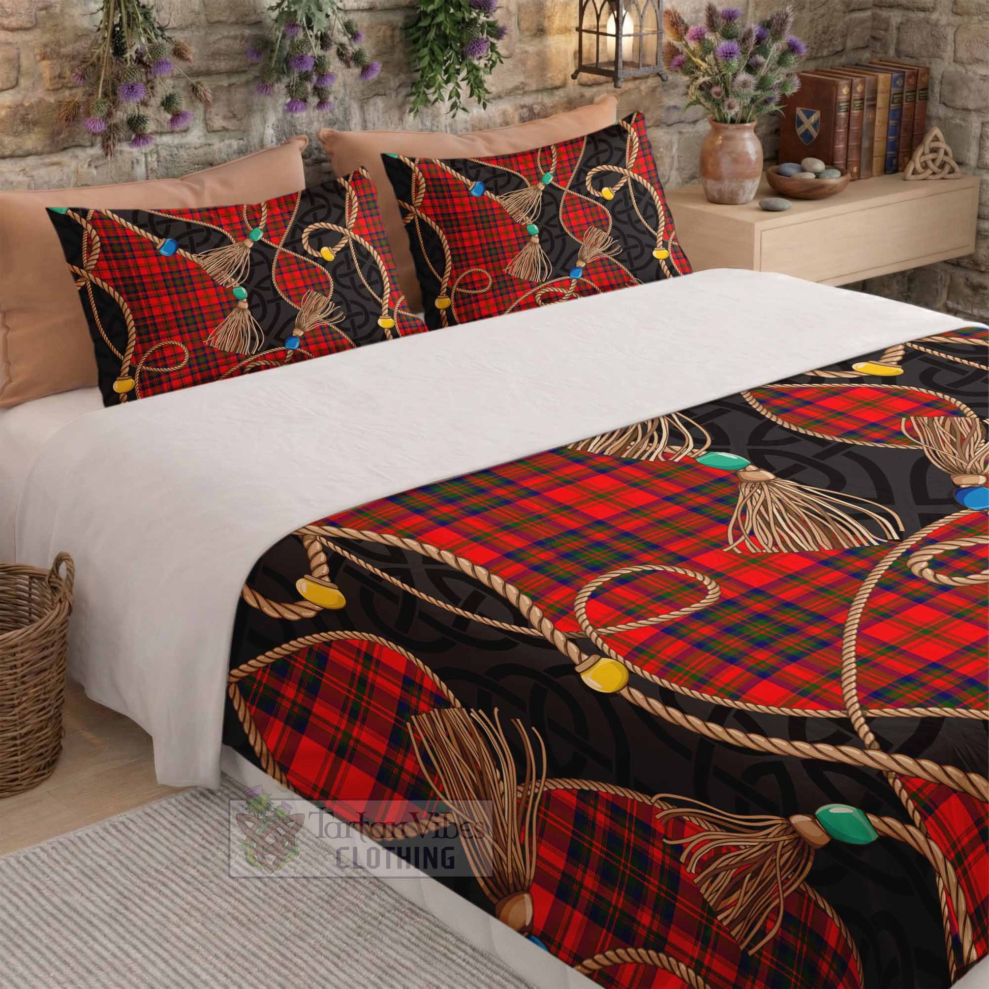 Matheson Scottish Tartan Twisted Ropes Stylized Bedding Set - Tartan Vibes Clothing