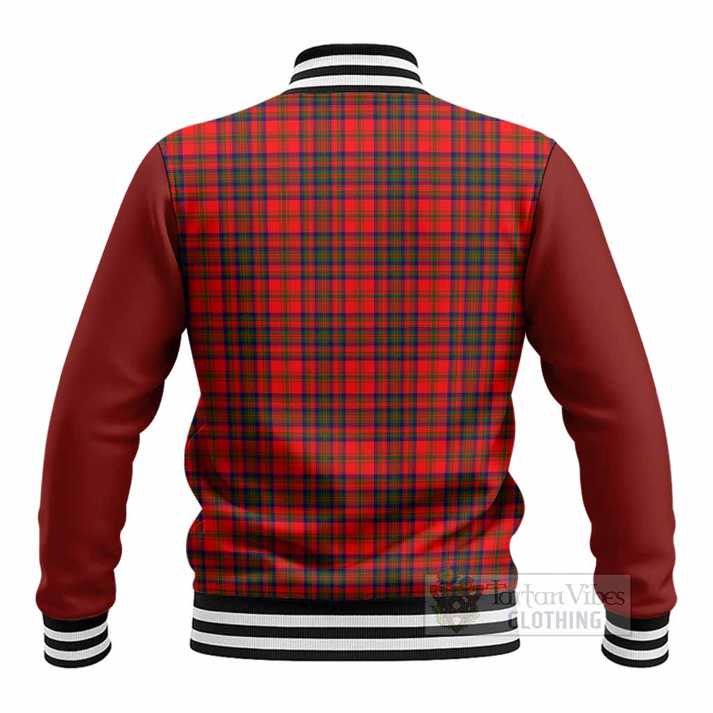 Matheson Tartan Accent Baseball Jacket with Family Crest