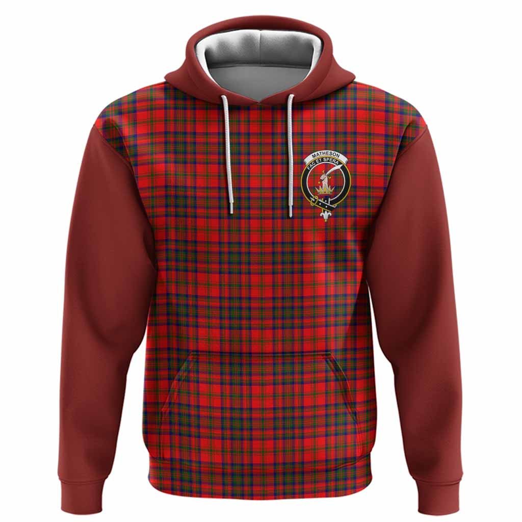 Matheson Tartan Accent Hoodie with Family Crest