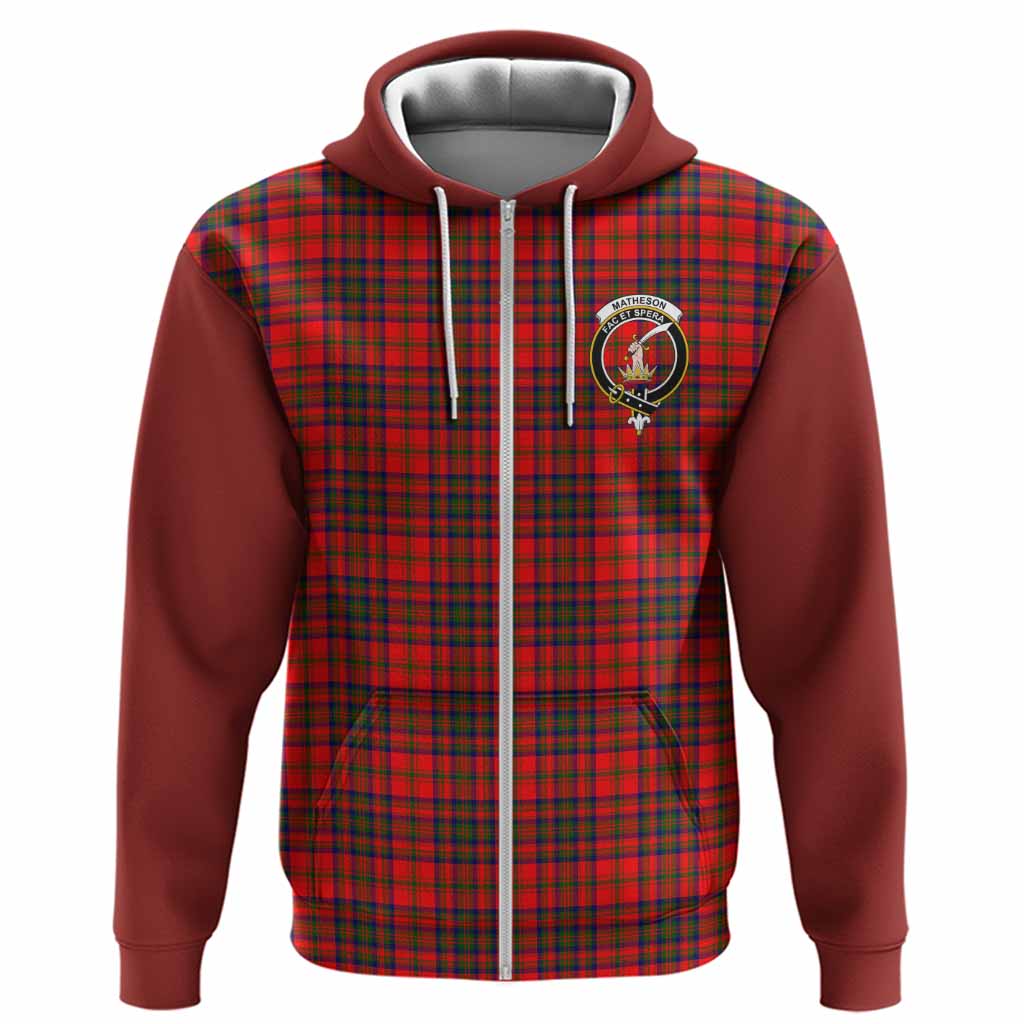 Matheson Tartan Accent Hoodie with Family Crest