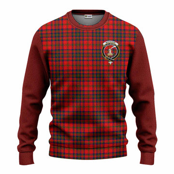 Matheson Tartan Accent Knitted Sweater with Family Crest