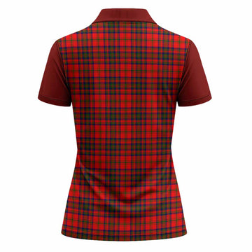 Matheson Tartan Accent Women Polo Shirt with Family Crest