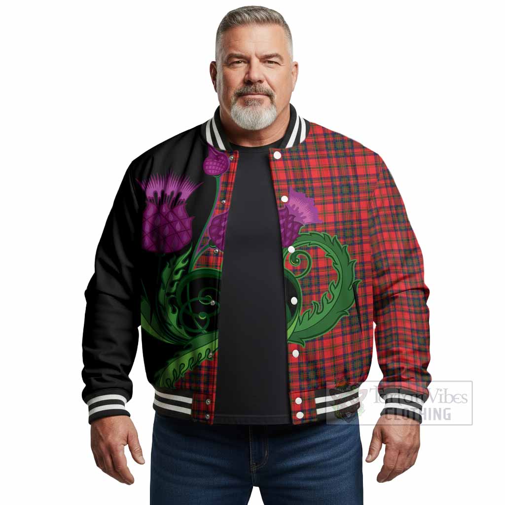 Matheson Tartan Baseball Jacket Traditional Scottish Thistle