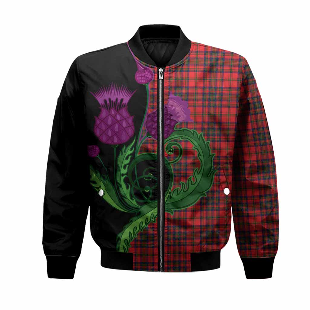 Matheson Tartan Bomber Jacket Traditional Scottish Thistle