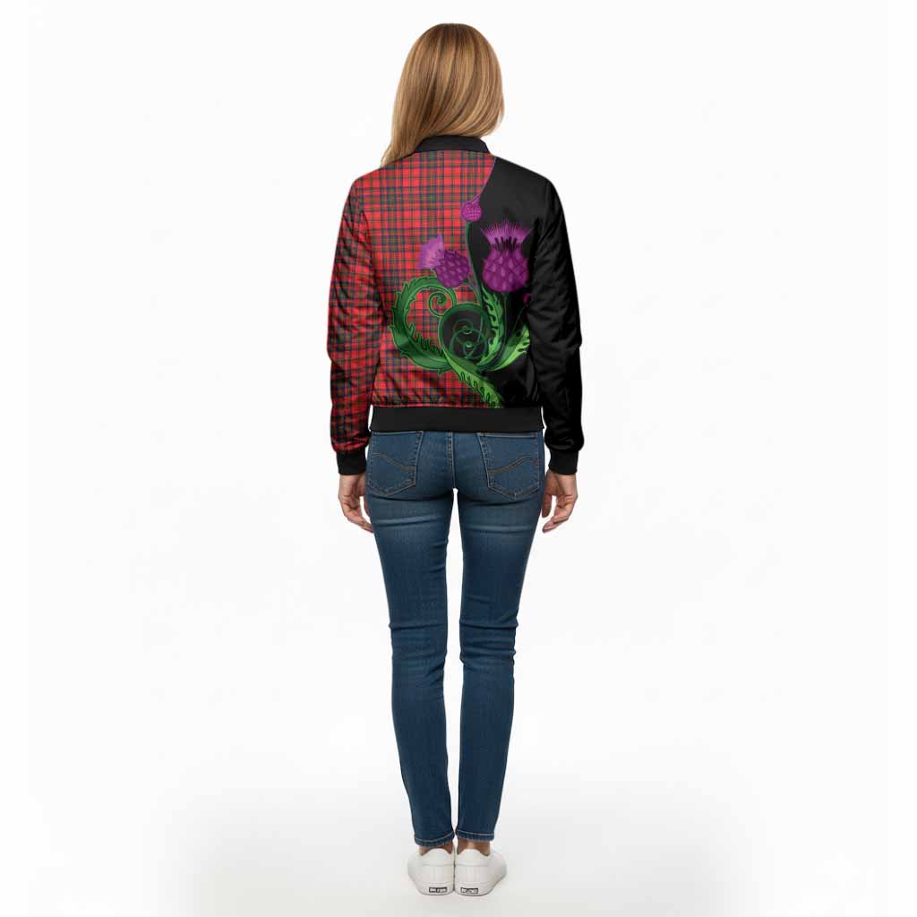 Matheson Tartan Bomber Jacket Traditional Scottish Thistle