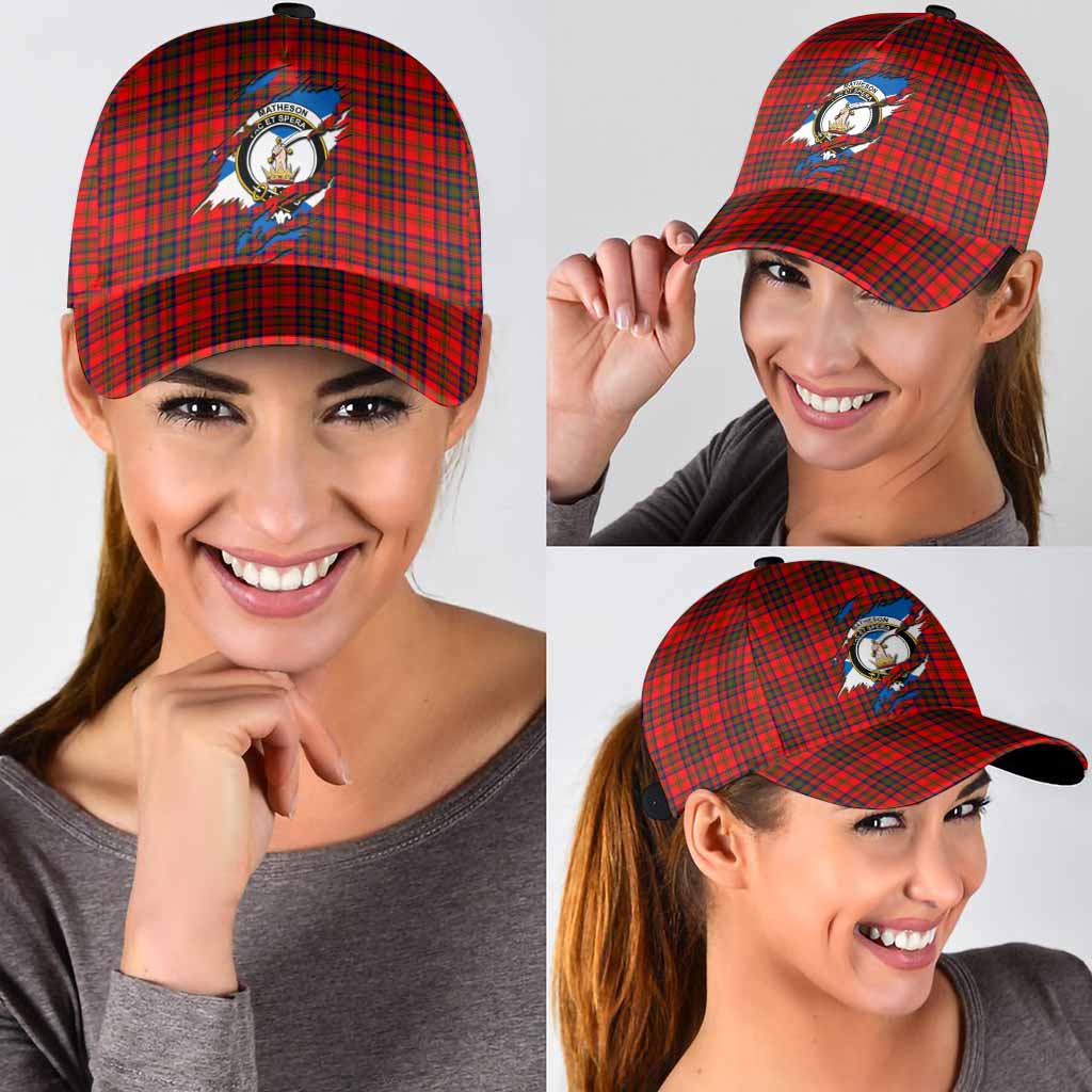 Matheson Tartan Classic Cap with Family Crest In Me Style