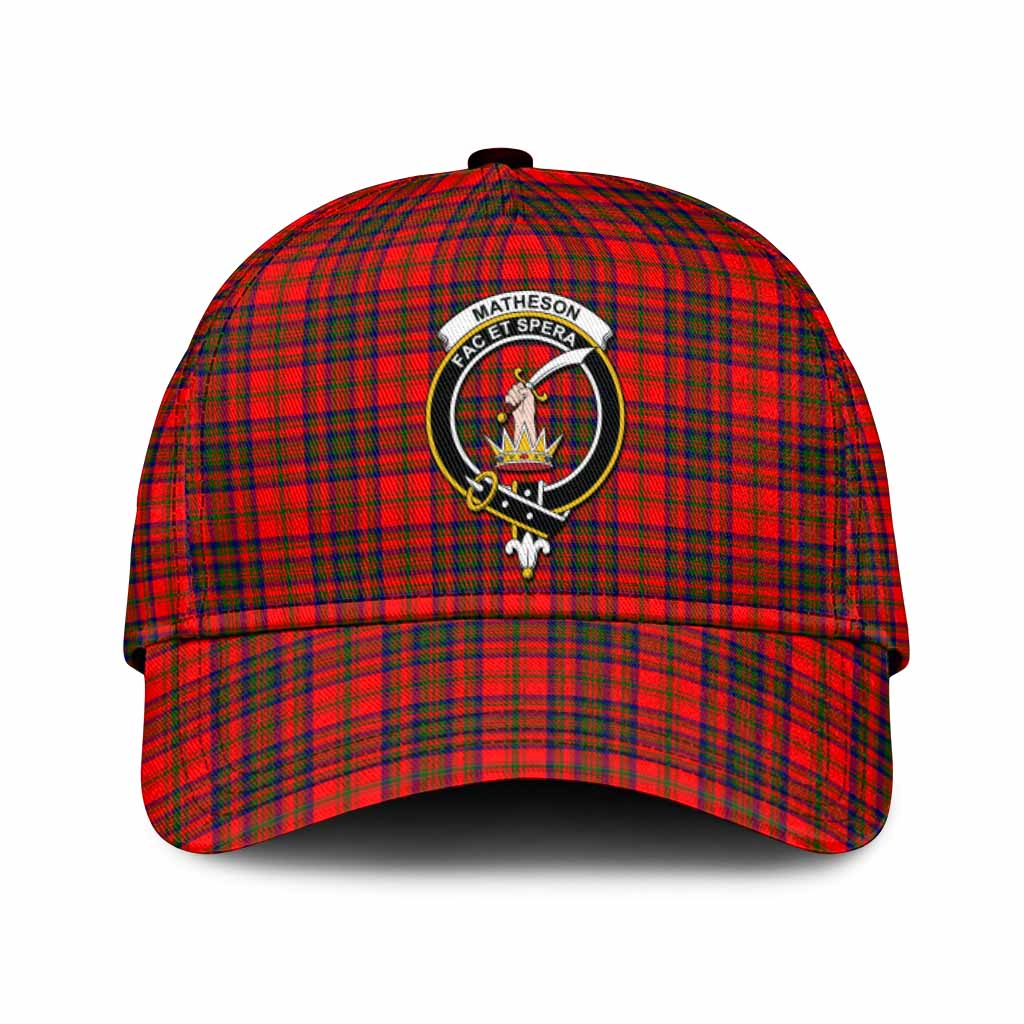 Matheson Tartan Classic Cap with Family Crest