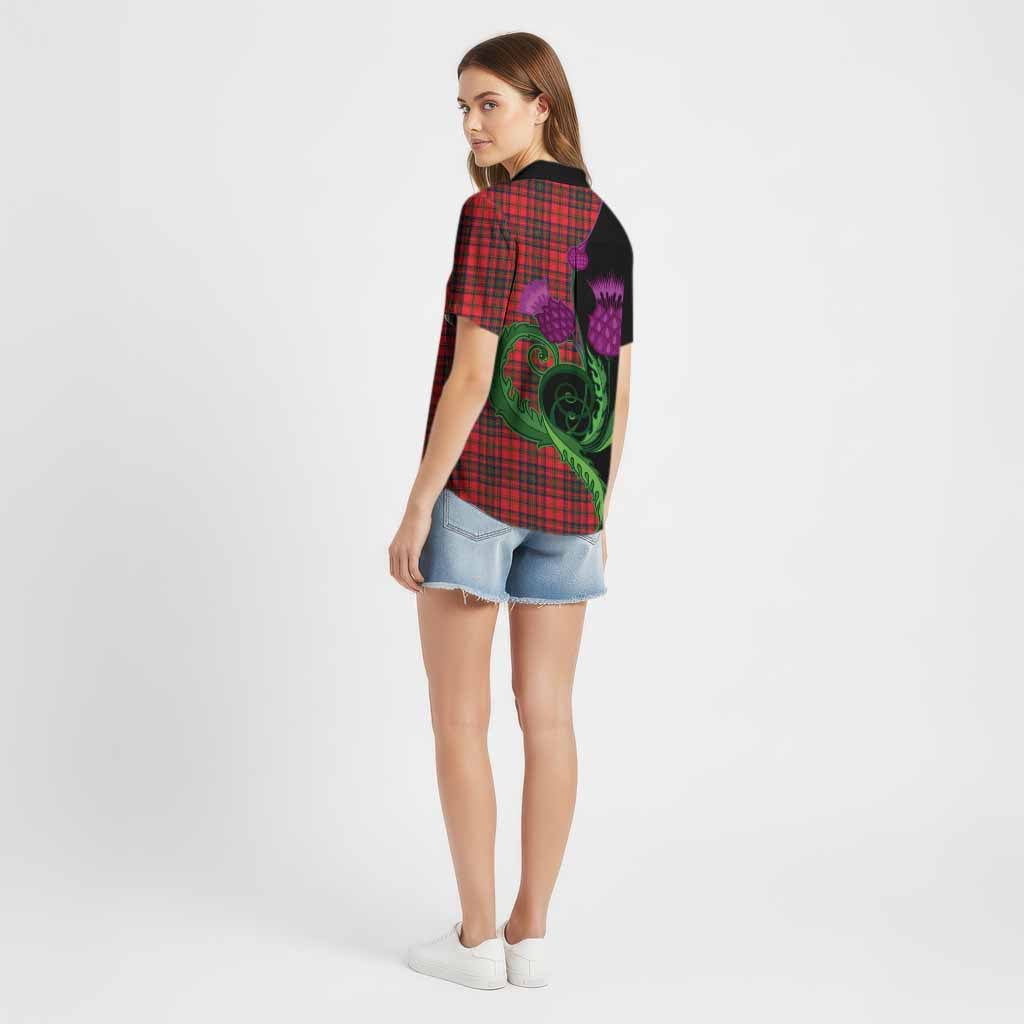 Matheson Tartan Cotton Hawaiian Shirt Traditional Scottish Thistle