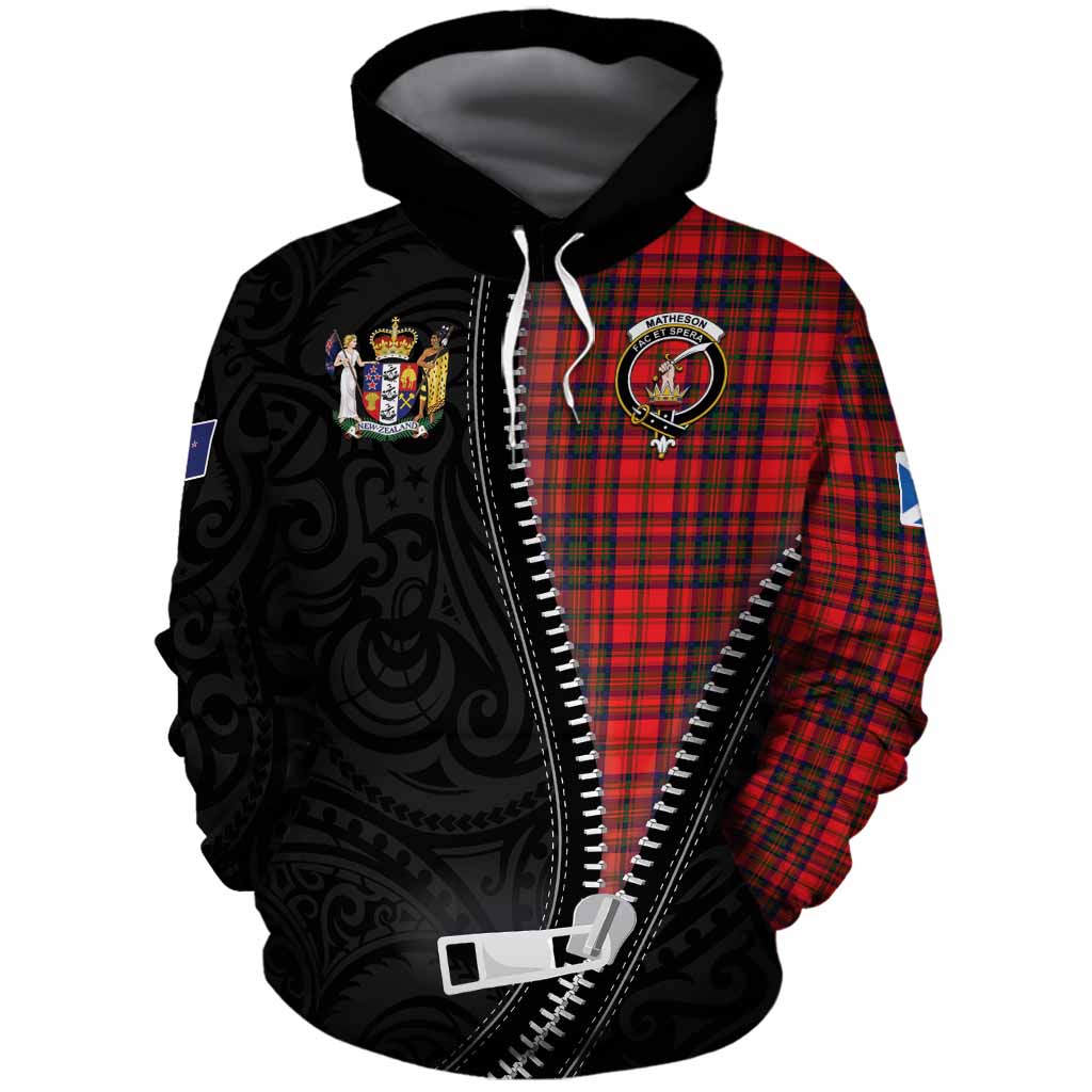Matheson Tartan Cotton Hoodie New Zealand Pattern Unique Zipper Stylized
