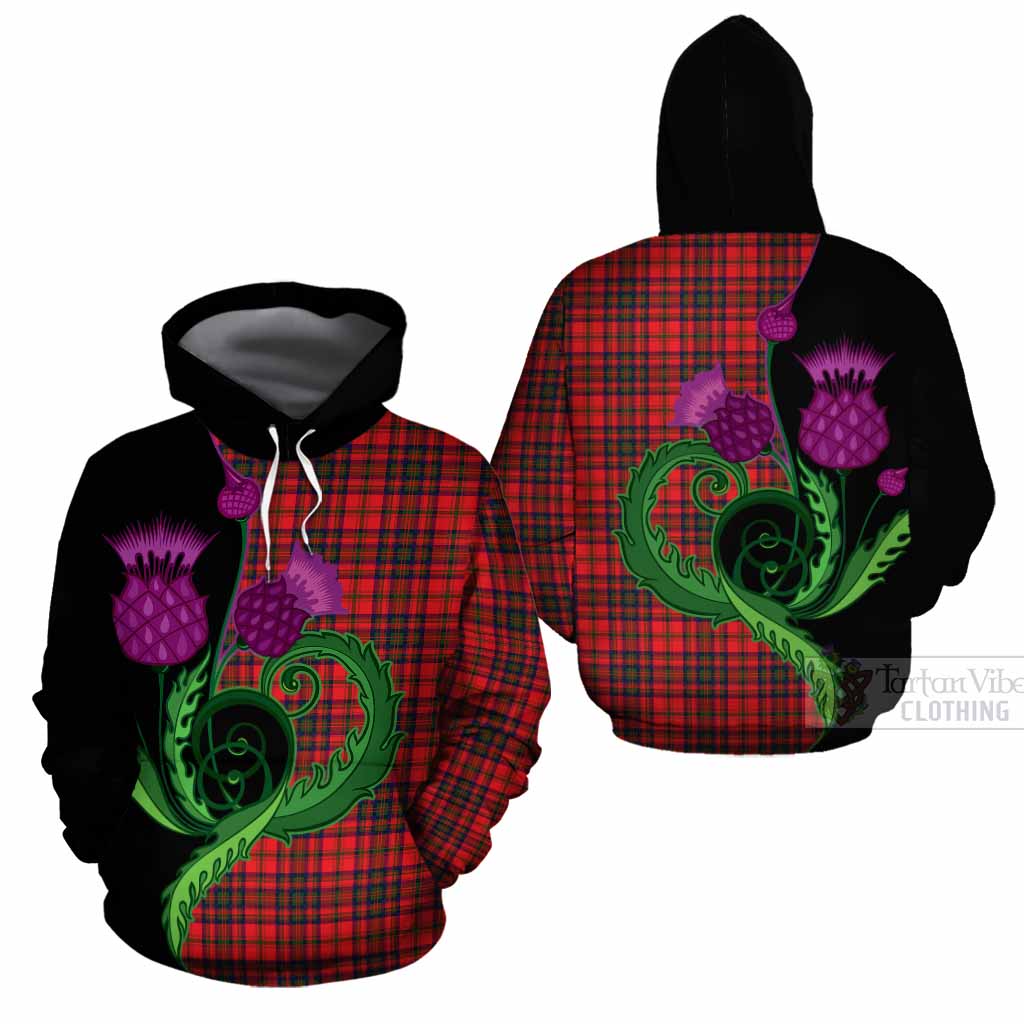 Matheson Tartan Cotton Hoodie Traditional Scottish Thistle