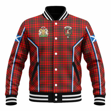 Matheson Tartan Crest Baseball Jacket Scotland Coat of Arm Flag Style