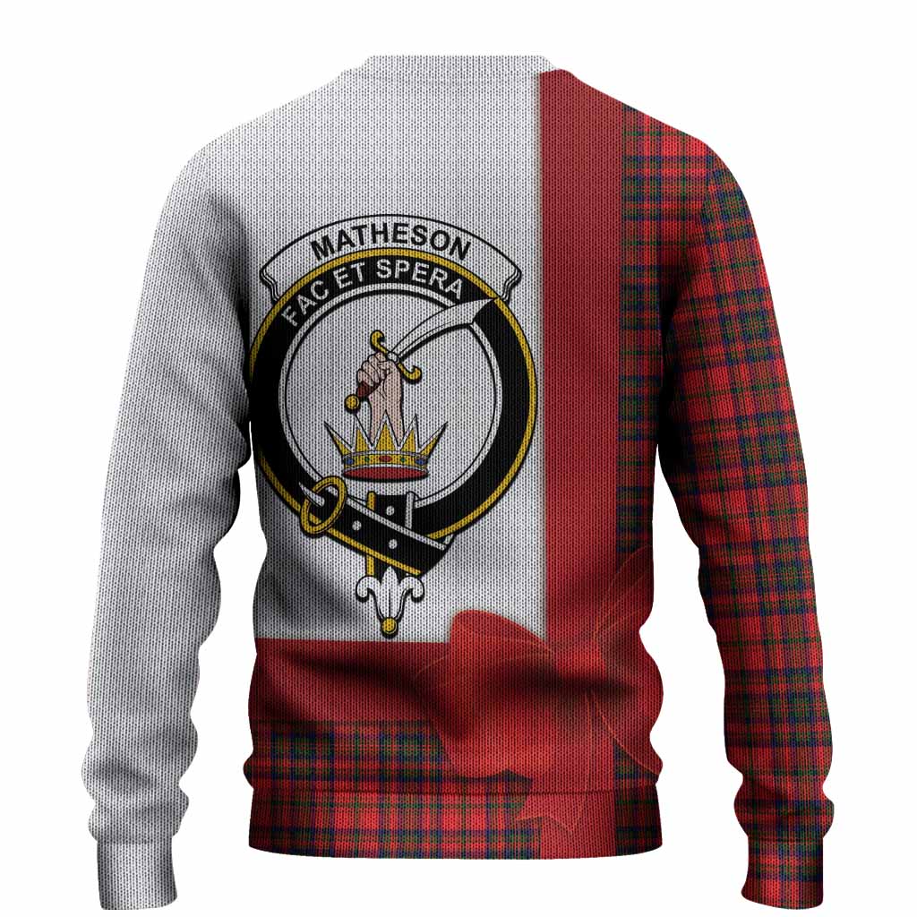 Matheson Tartan Crest Christmas Christmas Ugly Sweater Highland Cow Bagpipes Coquette Bow Style