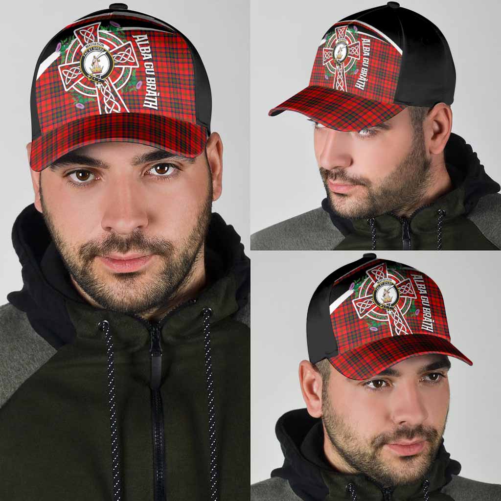 Matheson Tartan Crest Classic Cap Scottish Thistle Celtic Cross Alba Gu Brath