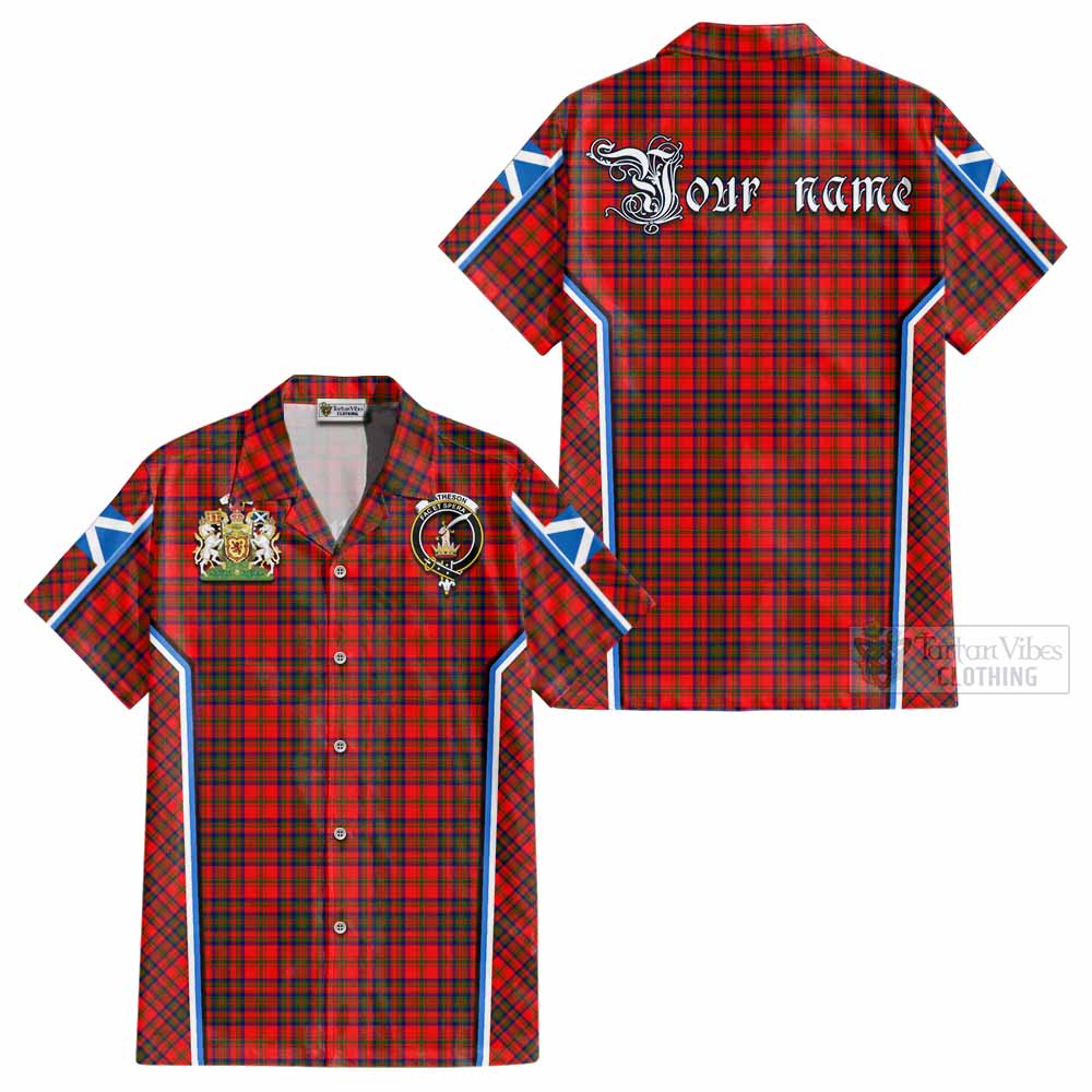 Matheson Tartan Crest Cotton Hawaiian Shirt Scotland Coat of Arm Flag Style - Tartan Vibes Clothing