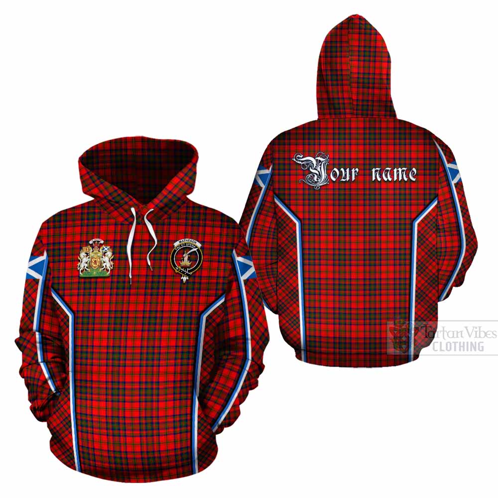 Matheson Tartan Crest Cotton Hoodie Scotland Coat of Arm Flag Style - Tartan Vibes Clothing
