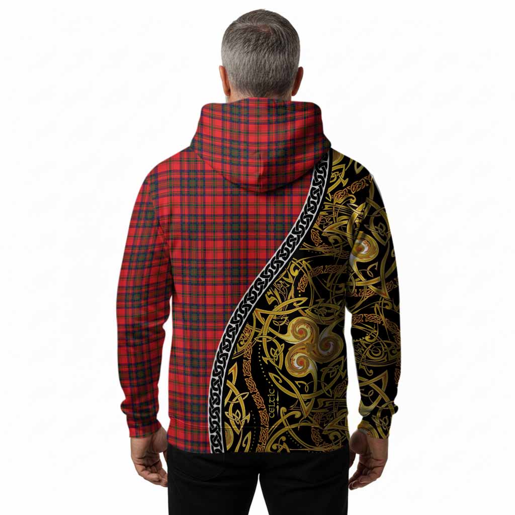 Matheson Tartan Crest Hoodie Celtic Knot and Triple Trickle Spiral Symbols
