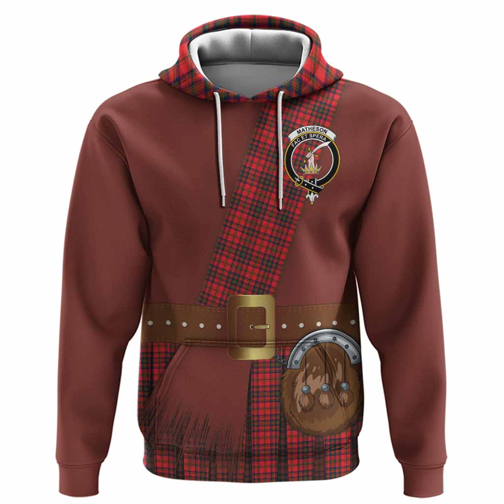Matheson Tartan Crest Hoodie Kilt Costume Style
