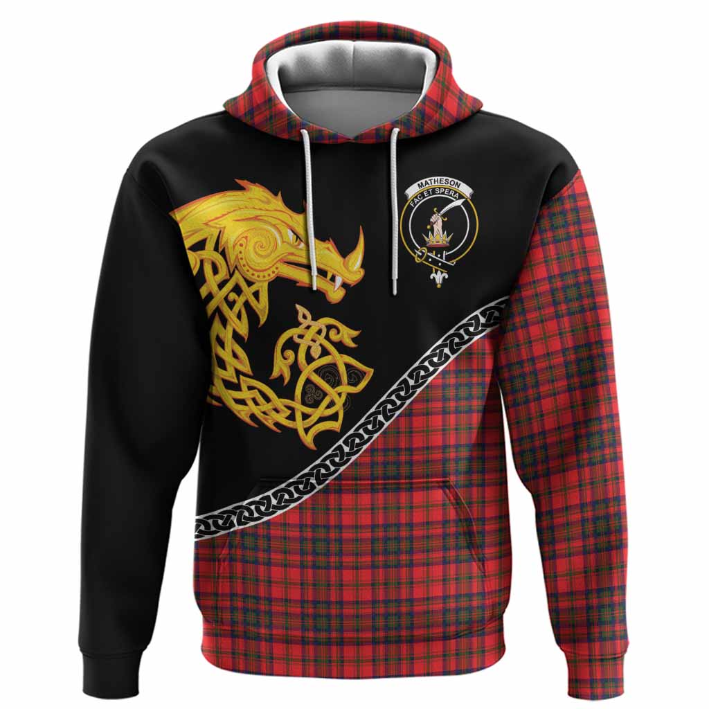Matheson Tartan Crest Hoodie Legendary Dragon Knot Half Style