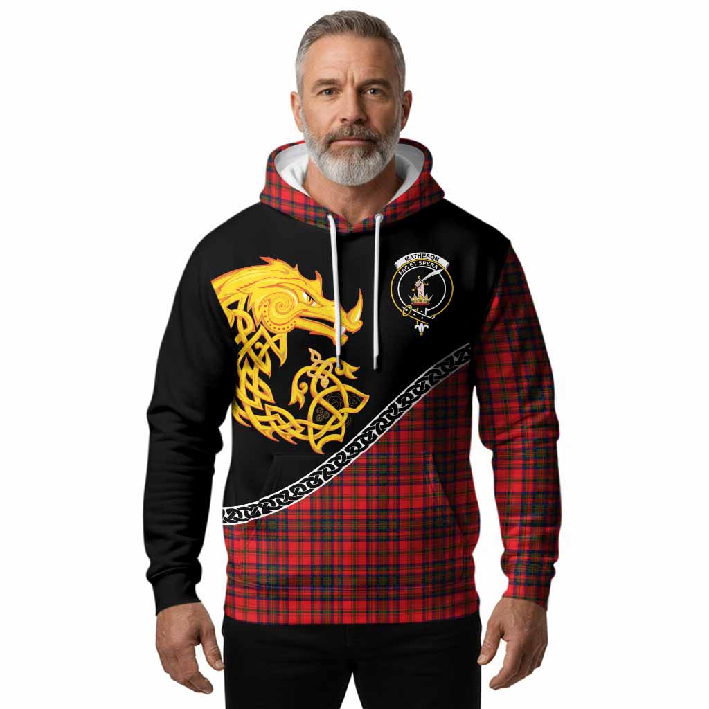 Matheson Tartan Crest Hoodie Legendary Dragon Knot Half Style