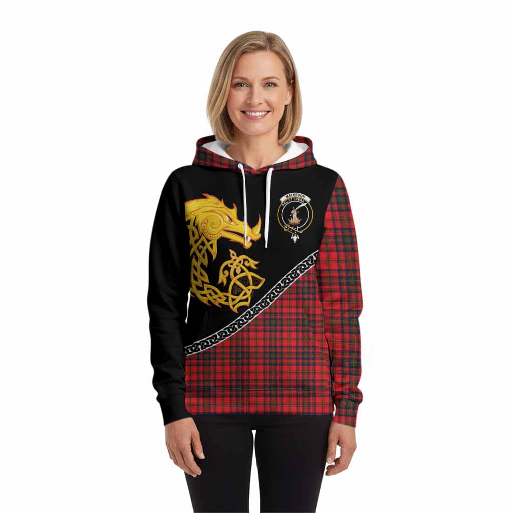 Matheson Tartan Crest Hoodie Legendary Dragon Knot Half Style
