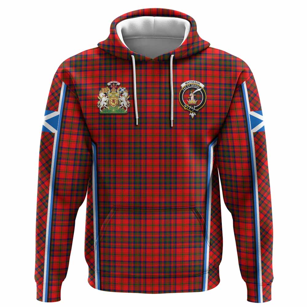 Matheson Tartan Crest Hoodie Scotland Coat of Arm Flag Style - Tartan Vibes Clothing
