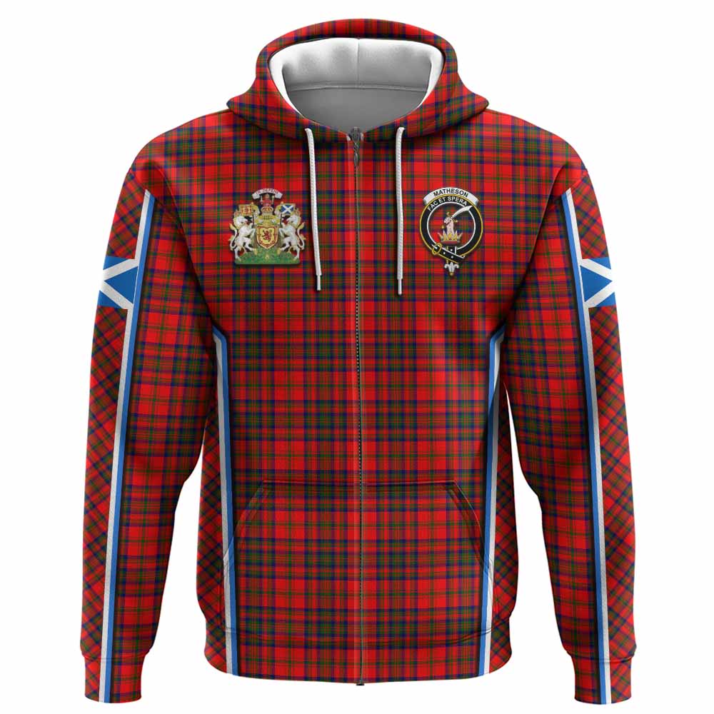 Matheson Tartan Crest Hoodie Scotland Coat of Arm Flag Style - Tartan Vibes Clothing