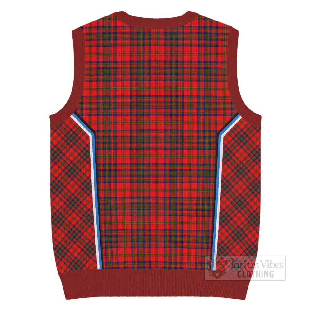 Matheson Tartan Crest Knitted V-Neck Vest Scotland Coat of Arm Flag Style - Tartan Vibes Clothing