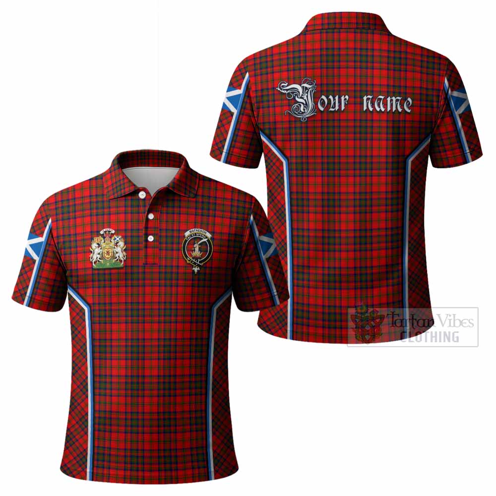 Matheson Tartan Crest Polo Shirt Scotland Coat of Arm Flag Style - Tartan Vibes Clothing