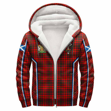 Matheson Tartan Crest Sherpa Hoodie Scotland Coat of Arm Flag Style