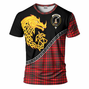 Matheson Tartan Crest T-Shirt Legendary Dragon Knot Half Style